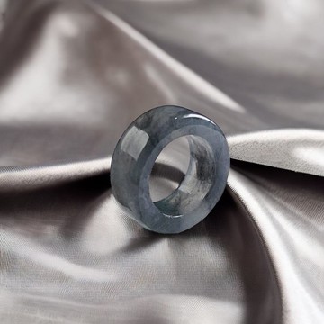 冰種飄烏雞翡翠戒指戒圈 | 國際2圍 | 天然緬甸玉翡翠A貨 | 送禮