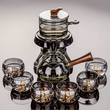 茶具自動玻璃茶具 高檔 茶具組 泡茶器 懶人茶具 家用 泡茶神器 辦公室 防燙 石墨泡茶壺 耐高溫 茶壺 茶杯 茶湯分離