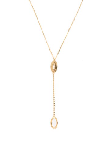 Mulberry - Bayswater logo-pendant necklace - women - Gold Plated - One Size