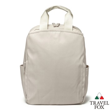 【TRAVEL FOX 旅狐】簡約質感百搭後背包/大學包/電腦包 (TB833-82 白色)