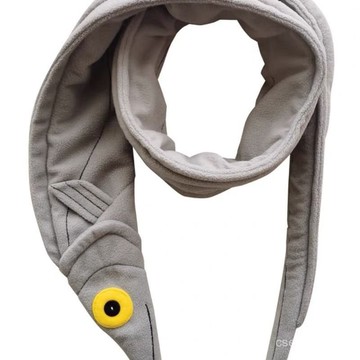 低價下殺🤩帶魚圍巾冬季新品可愛保暖圍脖厚圍巾原創毛絨男女禮物預慵懶風日 1QUI