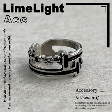 ☆LimeLight☆ T字 / 黑線 / 飾品 / 鈦鋼 / 鍊條 / 戒指 27