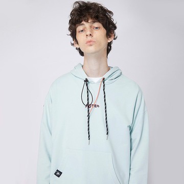 【中性款】中性款長袖連帽運動衫 / 薄荷綠