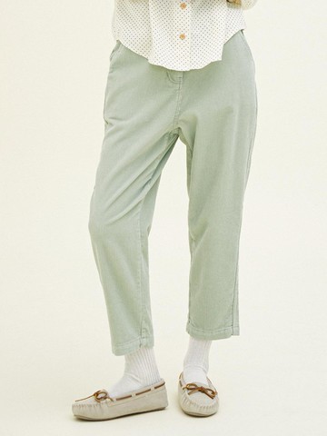 Tapered 9/10 Length Corduroy Pants [Sage Green] (244504SSG)