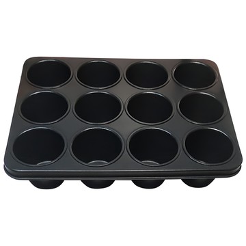 CJ Baking 12格瑪芬蛋糕烤模具套裝  堅固不鏽鋼  尺寸小巧方便收納  34 x 26.5cm  1個