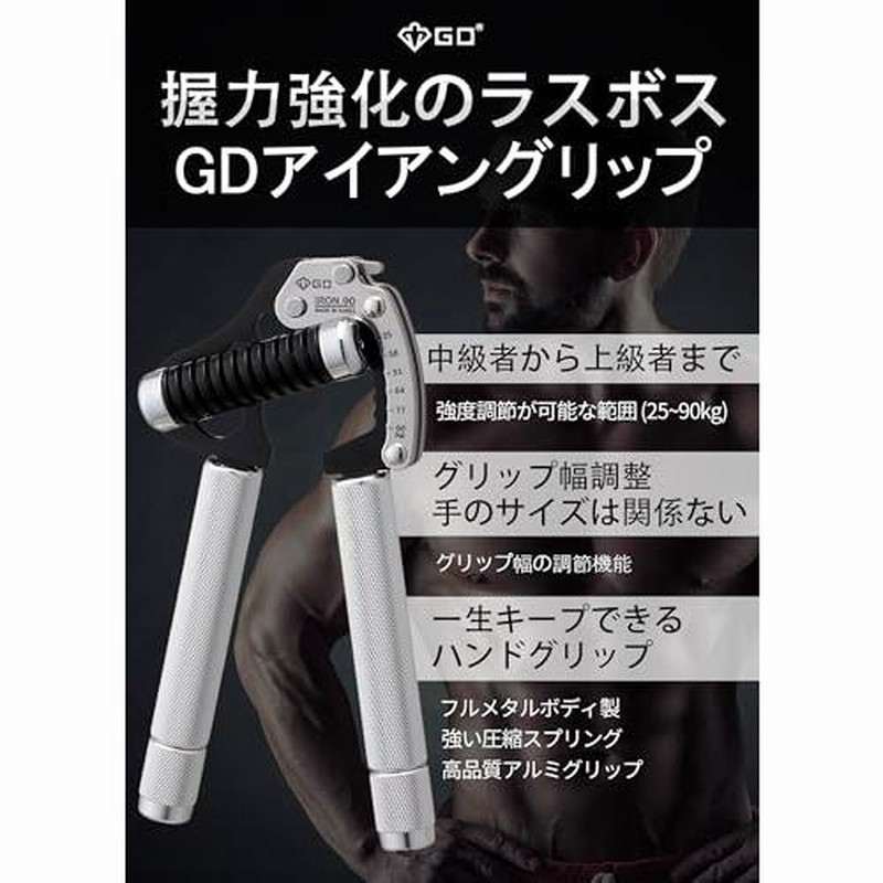 GD IRON GRIP EXT 90 ハンドグリップ 25~90kg 握力トレーニング 負荷調整とグリップ幅調整が可能日本語 |  LINEブランドカタログ