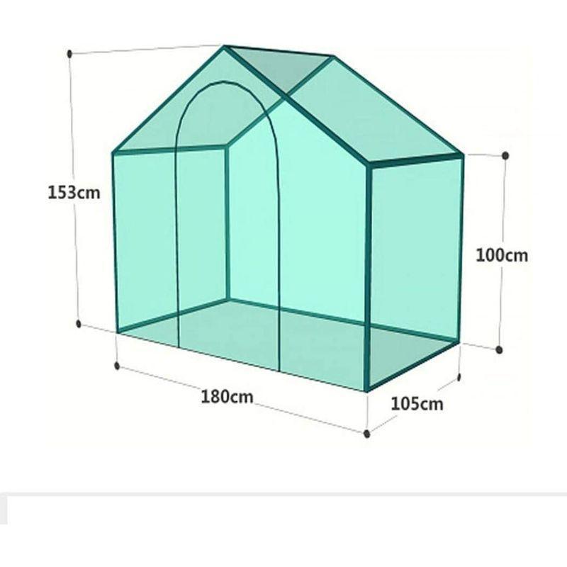 Shilanmei PVCビニールハウス ビニール温室 ガーデン温室 折りたたみ 組立簡単 ガーデン 温室カバー ホーム温室 簡易温室 花園