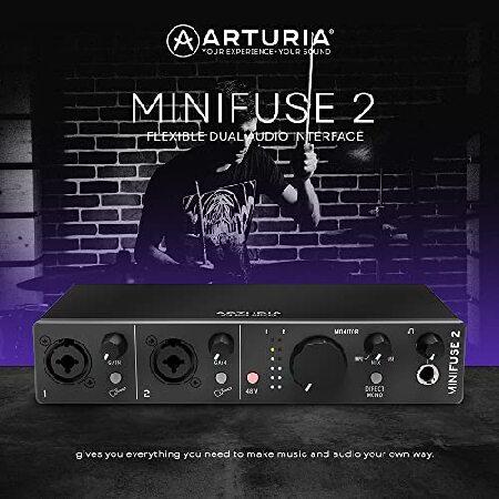 Arturia MiniFuse Audio and MIDI Black Interface with Software Ableton Live Lite, 4x Arturia FX is part of a Deluxe Accessory Bundle that Includes Dy