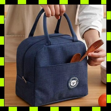 手提便當包 保溫便當袋 保冷袋 防水便當袋 雙口袋保溫袋 保冷包 露營包 野餐包 保溫包 餐袋 飯袋 午餐袋 0115