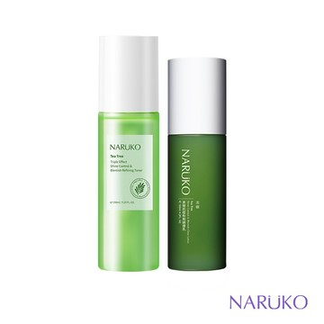【NARUKO牛爾】茶樹三酸AI抗痘調理水150ml+茶樹抗痘粉刺調理乳120ml(化妝水/乳液/抗痘/毛孔/痘痘)