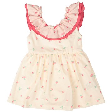 akachan honpo - 連身泳衣-草莓-米白色