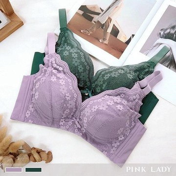 【PINK LADY】任-無鋼圈 AB罩杯 豔夏繁花 均勻加厚 單件內衣3698