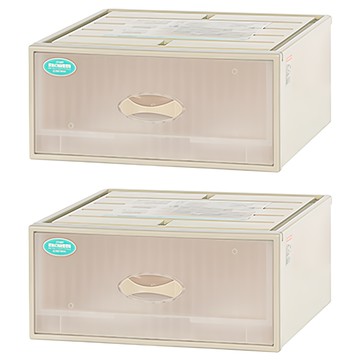 KEYWAY 聯府 單抽式抽屜整理箱 34.5L  509 x 455 x 231mm  白色  2個