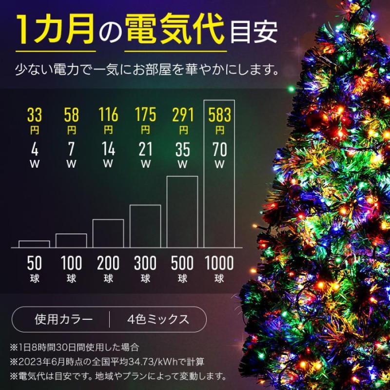 イルミネーション 屋外 300球 LED イルミネーションライト クリスマス