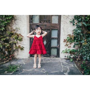 女童背心公主裙小童2024夏裝新款韓系寶寶海邊沙灘吊帶雪紡連衣裙