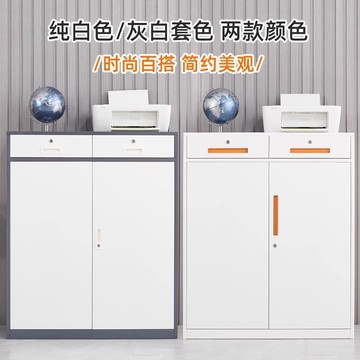 辦公室文件資料柜 辦公室文件柜拆裝矮柜鐵皮柜推拉門矮柜玻璃門抽屜柜儲物柜移門柜