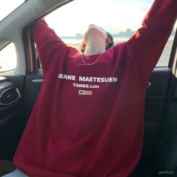 美式高磅數純棉T春秋圓領純棉上衣oversize大碼寬鬆體恤 重磅t 多色可選不透膚 男生長袖T  T恤