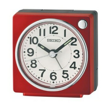 seiko SK037 精工鐘 (QHE196R) 夜光效果方形迷你鬧鐘(紅色)/6.6X6.6cm｜樂天全館特惠中★指定刷卡回饋10%