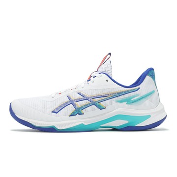 Asics 排球鞋 Netburner Ballistic FF 4 男鞋 女鞋 白 藍 一期一會系列 亞瑟士 1051A096960