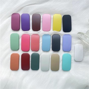 簡約純色背貼手機氣囊支架創意懶人桌面折疊推拉支架手機指環扣