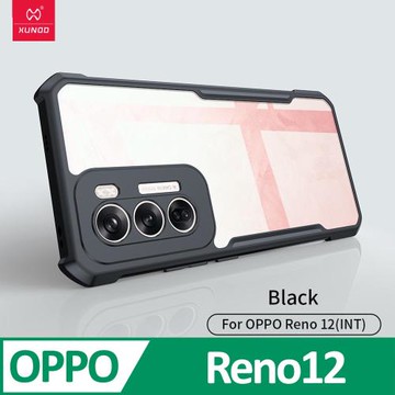 XUNDD 甲蟲系列 OPPO Reno 12 防摔保護軟殼 炫酷黑