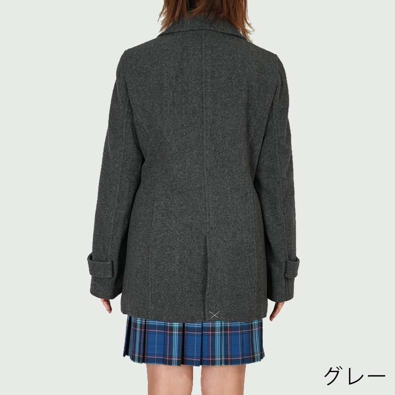 ELLE ECOLE（エル エコール）ピーコート スクールコート 女子 高校生 通学 中学生 ウール混 毛 紺 グレー チャコール Pコート 学生服  EL133 | LINEブランドカタログ