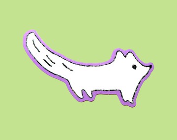 閃閃發光的狐狸貼紙