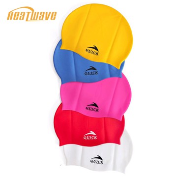 Heatwave熱浪 高彈力成人純矽膠泳帽硅膠帽青少年通用游泳帽防水專業