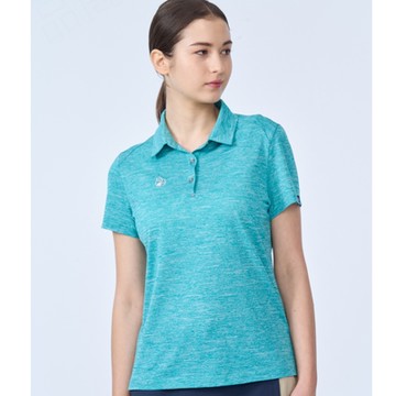 Wildland荒野-女彈性輕量麻花排汗POLO衫-湖水映