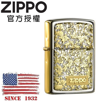 ZIPPO KARAKUSA #K-8 SGM 精雕唐草(白金)防風打火機