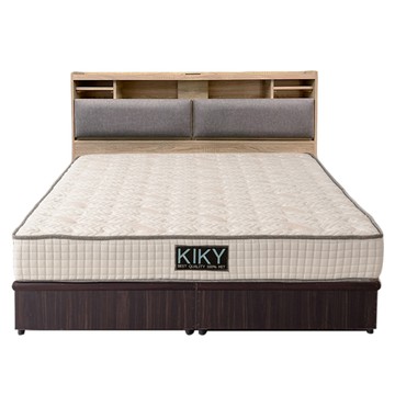 【KIKY】飛燕附插座貓抓皮靠墊二件床組單人加大3.5尺(床頭片+六分床底)