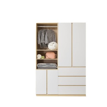 直人木業-北歐風白楓木標準開門三抽衣櫃組135公分(開放衣櫃60公分+三抽衣櫃75公分)