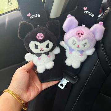 安全帶護套🎀 汽車護肩套可愛庫洛米護肩車載公仔玩偶車內裝飾保險帶保護套