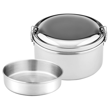 Chieh Pao 潔豹 304不銹鋼 康潔圓型便當盒 12cm 600ml  圓型  1盒