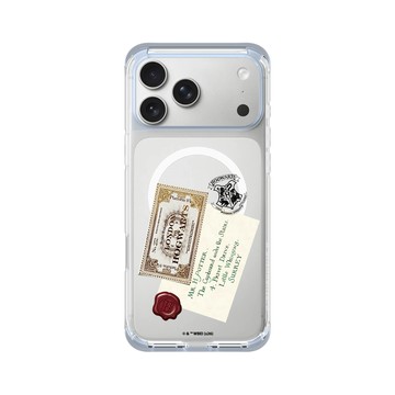 iPhone 17 Pro Max ClearX (MagSafe 兼容) 冰透藍 - 哈利波特 Harry Potter - 入學信封和車票