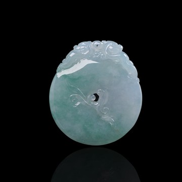 【願‧平安】冰種飄花翡翠平安扣項鍊 | 天然緬甸玉A貨翡翠 |送禮