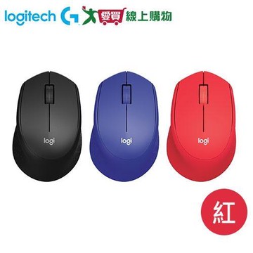 Logitech羅技 靜音無線滑鼠M331-紅【台灣公司貨】【愛買】