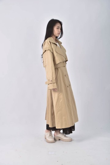 (XL) nagumo miyuki韓牌大衣棕色外套