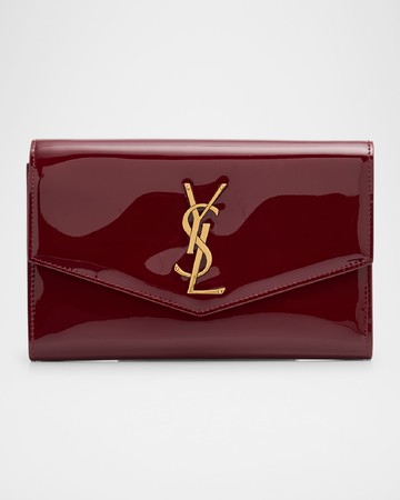 YSL Wallet on Chain in Patent Leather