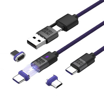 Type C公 - C公 ENERGY FORT USB/Type-C 二合一磁吸線(240W)(1.2M) 充電線