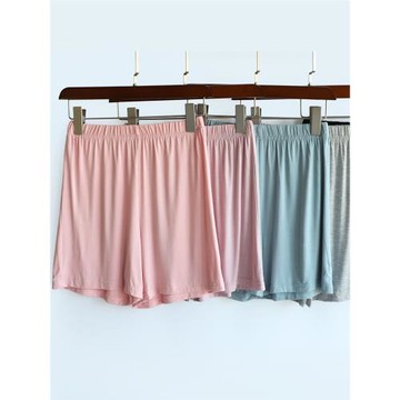 女士夏季純色莫代爾棉家居褲睡褲短褲寬松大碼五分褲運動透氣薄款