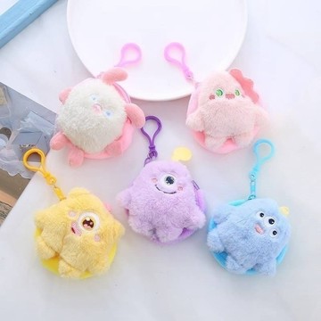 💕百盛商行💕 小怪獸毛絨零錢包吊飾 單眼怪獸零錢包吊飾 雙眼怪獸零錢包吊飾 三眼怪獸零錢包吊飾