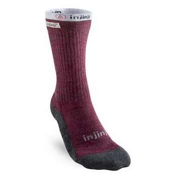 ├登山樂┤美國 injinji  女吸排/羊毛中筒健行襪組 棗紅色 # 6108