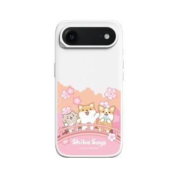 iPhone Air SolidX 白 - 柴語錄 Shiba Says - 賞櫻小確幸