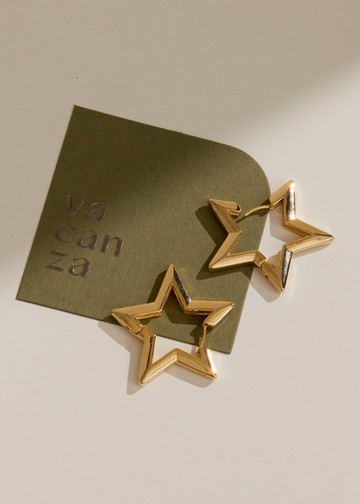 簍空星星．耳環