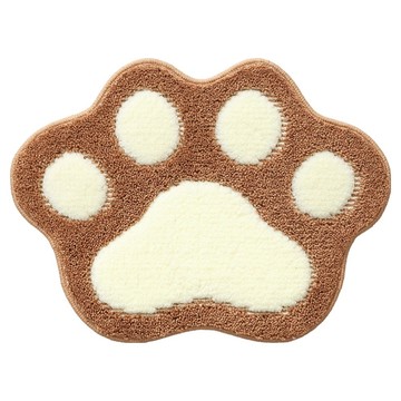 小麥購物 貓爪造型厚植絨速乾防滑地墊 L1404  60 x 45cm  卡其色