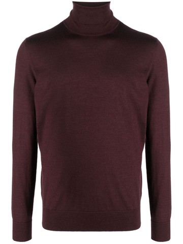 Zegna - roll-neck fine-knit jumper - men - Cashwool®/Silk - 56 - Purple