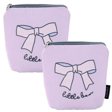 Semoms 角色蝴蝶結保冷袋 2入組  蝴蝶結款 紫色  11 x 11.5 x 5cm