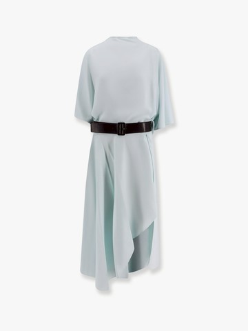 Light cady stretch dress with leather belt - ALAIA - gender_Woman