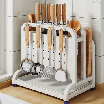 304不銹鋼廚房刀架置物架砧菜板刀具多功能筷子籠一體收納放置架